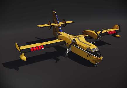 Modern Aircraft Seaplane 3d model