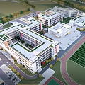 Modern Gate Primary and Secondary Schools 3d model