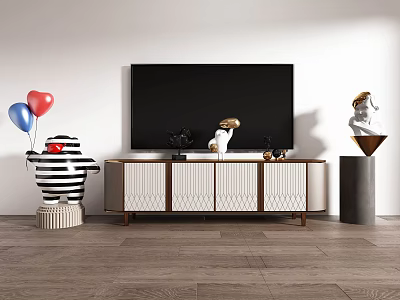 Light Luxury TV Cabinet 3d model