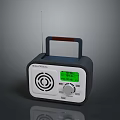 Retro Radio King Portable FM Radio With Green Display Antenna Handle And Knob