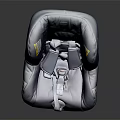 Blue Child Car Seat With Harness Straps And Comfortable Kid Friendly Design