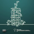 Creative Modern Floor Lamp Lighting Combination With Tiered Stacked Structure Design Elements