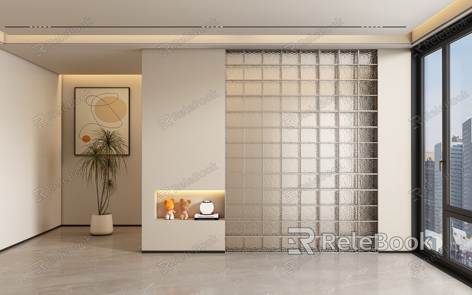 Entrance aisle partition model