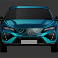 Blue Modern SUV Car With Sleek Body Shiny Finish And Black Alloy Wheels