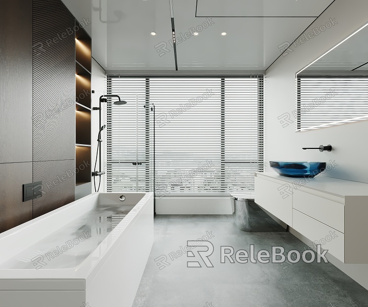 Modern Toilet Shower Room Bathtub Bathroom Supplies model