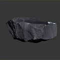 Natural Dark Stone Block With Rough Surface For Decorative Building Projects 3d model