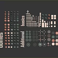 Lighting Fixture Combinations With Domes And Additional Various Colored Shaped Parts