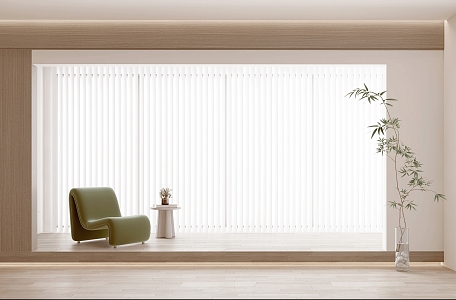 Modern Curtain Blinds 3d model