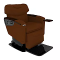 Comfortable Brown Massage Chair With Ergonomic Design Armrest Control Panel And Footrest