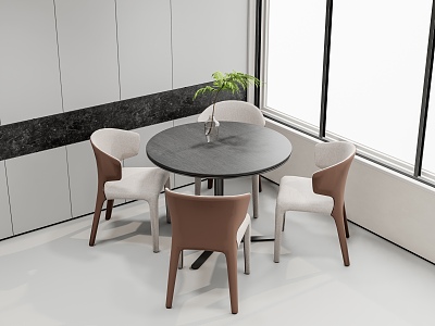 Casual tables and chairs 3d model