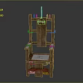 Wooden Sculpture Carving Workbench With Tools Shelves And Work Surface Design