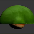 Halved Avocado With Green Skin Yellow Flesh And Central Seed On Dark Background