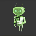 Modern robot cartoon robot 3d model
