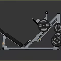 Professional Leg Press Gym Fitness Equipment With Metal Frame Black Seat And Weight Plates