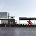 Efficient Road Facilities In Parking Layout With Lanes Signage Kiosk And Grass Area