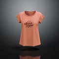 Fashionable Pink Short Sleeve T-Shirt With CHICAGO DAYS Text Design