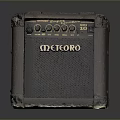 Vintage METEORO Computer Speaker Featuring Worn Design Control Knobs And Grill Panel