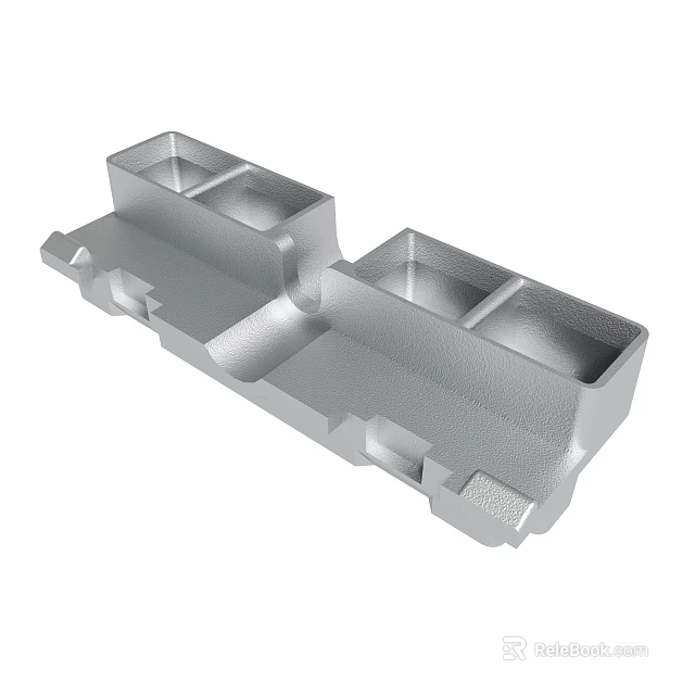 Durable Metal Mechanical Part With Multiple Slots And Structural Design 3d model 
