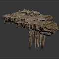 Unique Wood And Stone Table With Irregular Shape Natural Texture And Slender Supports