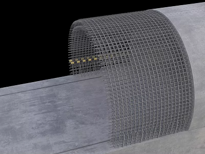 modern reinforced tunnel reinforced with stirrups 3d model modern reinforced tunnel reinforced with stirrups 3d model