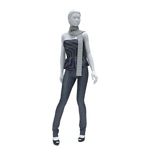 Modern Model Fashion Clothing Model 3d model