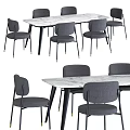 Modern Dining Table and Chair Combination 3d model