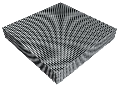 Gray Honeycomb Structured Square Mat With Grid Pattern And Durable Design 3d model