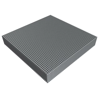 Gray Honeycomb Structured Square Mat With Grid Pattern And Durable Design 3d model