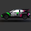 Hyundai XITE Racing Car With Black Green Pink Accents And Sleek Sporty Design