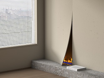 Modern Fireplace 3d model