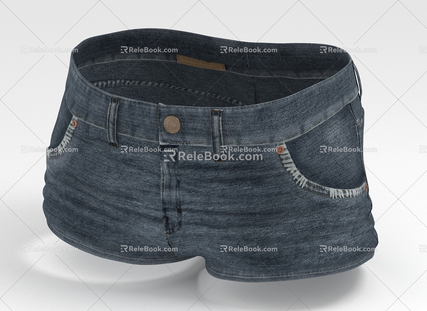 Modern Jeans Denim Shorts 3d model