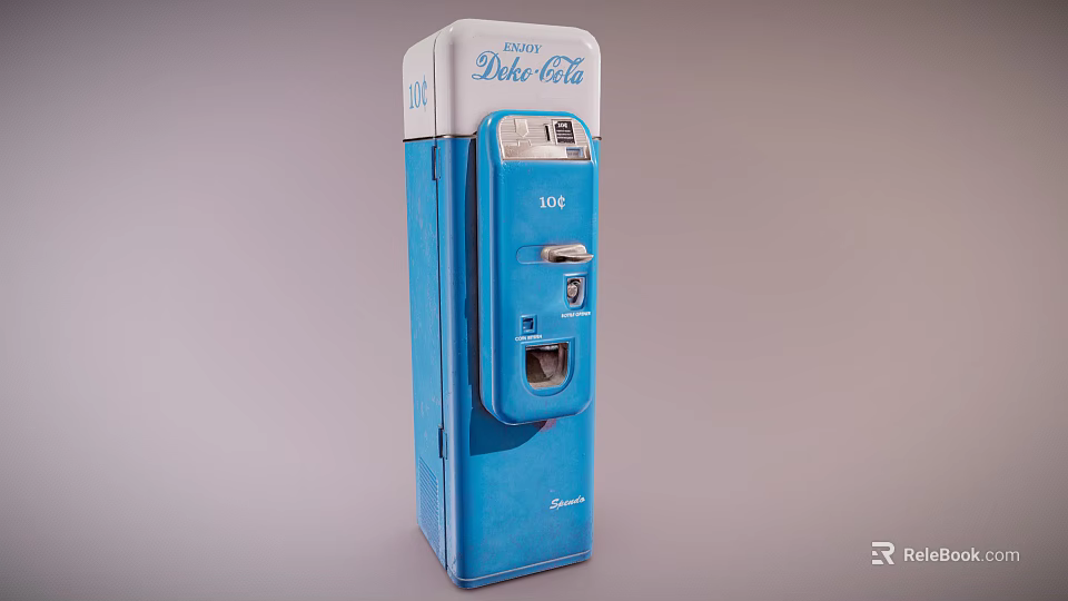 Retro Blue Coca-Cola Commercial Vending Machine With Classic Design For Business Use 3d model 