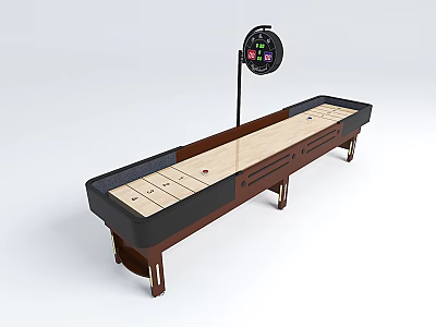 Professional Air Hockey Table With Wooden Frame Smooth Playing Surface Electronic Scoreboard And Sturdy Legs 3d model