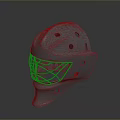 Gray Tactical Weapon Helmet Featuring Protective Mask And Ventilation Holes For Military Use