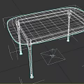 Pink Floral Dining Table with Colorful Flower Patterns and Pink Legs Design