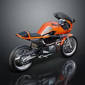 Buell Orange Motorcycle Sleek Design With Black And Orange Seat And Modern Sporty Look