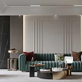 Modern Dining Living Room Interior Design With Chandelier Dining Table Wine Storage Cabinets And Chairs