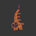 Unique Wooden Shelf With Leaf Design And Multiple Layers For Home Decor