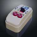 Beige Electrical Switch Panel With Red Control Knobs And Indicator Lights For Home Use