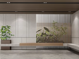 Modern elevator hall leisure 3d model