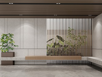 Modern elevator hall leisure 3d model