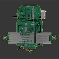 Green Vertical Milling Machine With Worktable Control Panel And Column For Industrial Processing