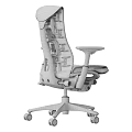 Various Modern Office Chair Designs With Different Colors And Ergonomic Features 3d model
