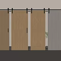 Wooden Sliding Doors With Various Designs And Modern Track System For Home Interior