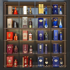 Modern Liquor Maotai Sky Blue Ornaments 3d model