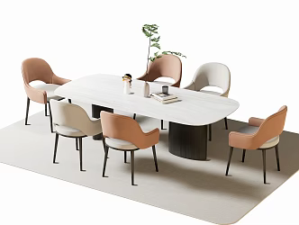 Dining Table and Chair Dining Chair 3d model