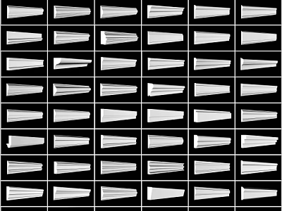 Decorative Corner Trim In Various Styles For Home Interior Design Projects 3d model