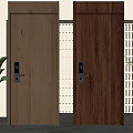 Nordic password entry door combination 3d model