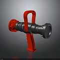 Red Handle Handheld Household Tool with Dark Cylindrical Metal Body for Daily Use