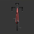 Red Modern Bicycle With Sleek Frame Black Wheels And Curved Handlebars